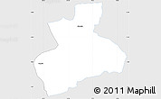 Silver Style Simple Map of Tenerife, single color outside