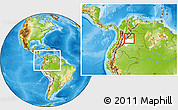 Physical Location Map of Barranca de Upia, highlighted parent region, within the entire country