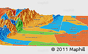 Political Panoramic Map of Cumaral