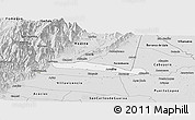 Silver Style Panoramic Map of Cumaral