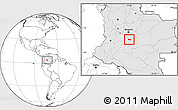 Blank Location Map of El Castillo, highlighted country