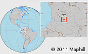 Gray Location Map of El Castillo