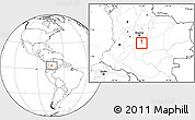 Blank Location Map of El Dorado