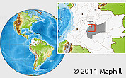 Physical Location Map of El Dorado, highlighted country, highlighted parent region