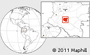 Blank Location Map of La Macarena