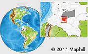 Physical Location Map of La Macarena, highlighted country, highlighted parent region