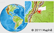 Physical Location Map of La Macarena, highlighted parent region