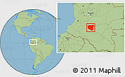 Savanna Style Location Map of La Macarena