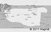 Gray Panoramic Map of La Macarena