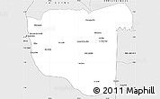 Silver Style Simple Map of La Macarena