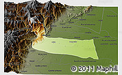 Physical 3D Map of Villavicencio, darken