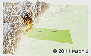 Physical 3D Map of Villavicencio, lighten