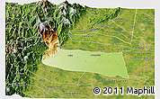 Physical 3D Map of Villavicencio, satellite outside