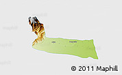 Physical 3D Map of Villavicencio, single color outside