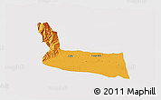 Political 3D Map of Villavicencio, cropped outside