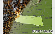 Physical Map of Villavicencio, darken