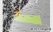 Physical Map of Villavicencio, desaturated