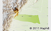 Physical Map of Villavicencio, lighten