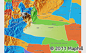 Physical Map of Villavicencio, political outside