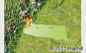 Physical Map of Villavicencio, satellite outside