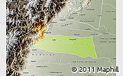 Physical Map of Villavicencio, semi-desaturated