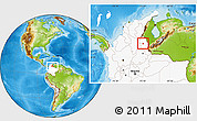 Physical Location Map of Hacari, highlighted country