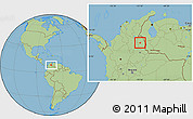 Savanna Style Location Map of Hacari