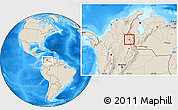 Shaded Relief Location Map of Hacari