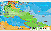 Political Shades 3D Map of Putumayo