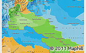 Political Shades Map of Putumayo