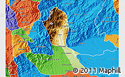 Physical Map of Mocoa, political outside