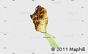 Physical Map of Mocoa, single color outside