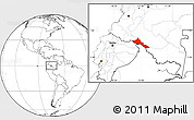 Blank Location Map of Puerto Leguizamo