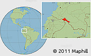 Savanna Style Location Map of Puerto Leguizamo