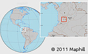 Gray Location Map of Armenia