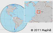 Gray Location Map of Dos Quebradas