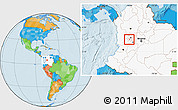 Political Location Map of Dos Quebradas, highlighted country