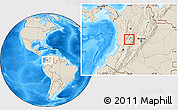 Shaded Relief Location Map of Dos Quebradas
