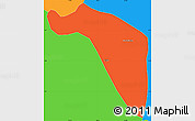 Political Simple Map of Dos Quebradas