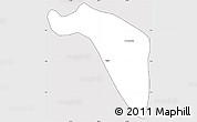 Silver Style Simple Map of Dos Quebradas, cropped outside