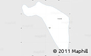 Silver Style Simple Map of Dos Quebradas, single color outside