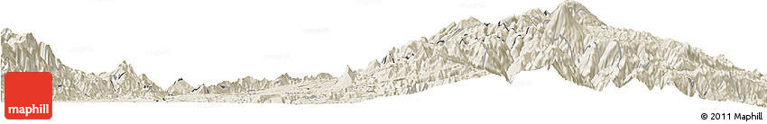 Shaded Relief Horizon Map of Santa Rosa De Cabal
