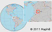 Gray Location Map of Santa Rosa de Cabal