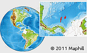 Physical Location Map of San Andres y Providencia, highlighted country