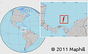 Gray Location Map of San Andres