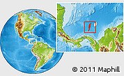 Physical Location Map of San Andres, highlighted parent region