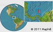 Satellite Location Map of San Andres