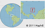 Savanna Style Location Map of San Andres