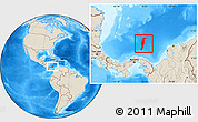 Shaded Relief Location Map of San Andres