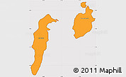 Political Simple Map of San Andres y Providencia, cropped outside